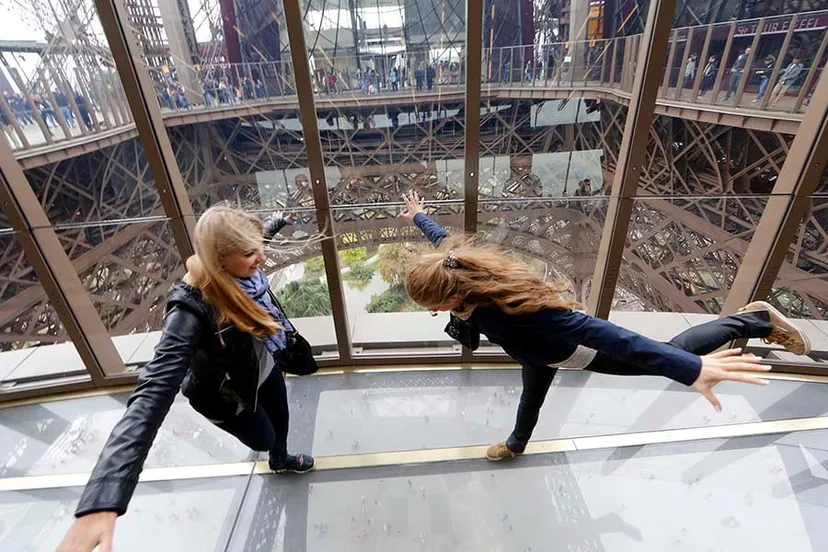 Walk on the glass floor at the Eiffel Tower, Via: cbsnews.com