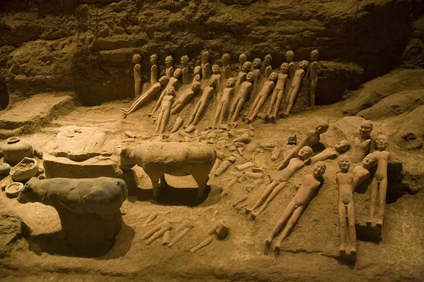 terracotta statues at the mousoleum