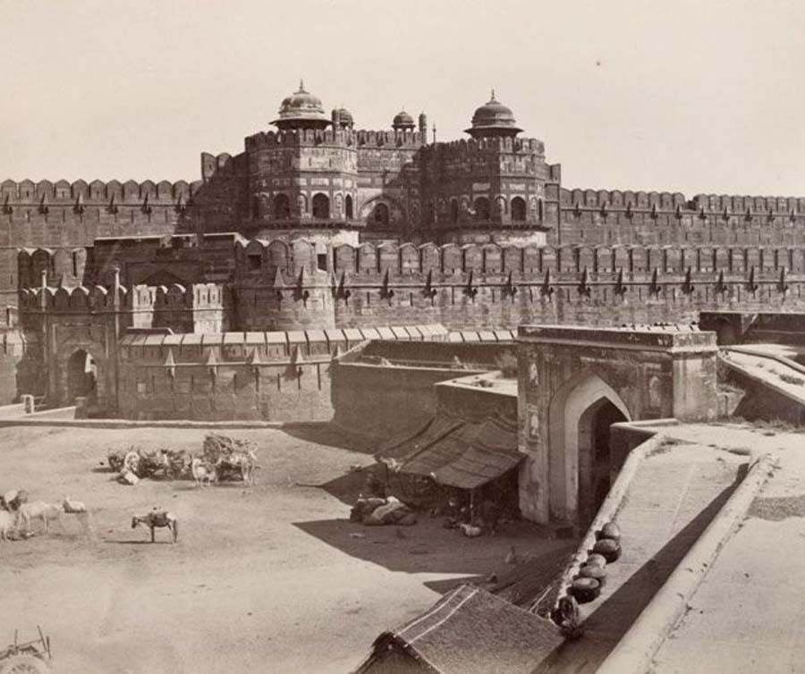 Vintage Image of Red Fort of Delhi