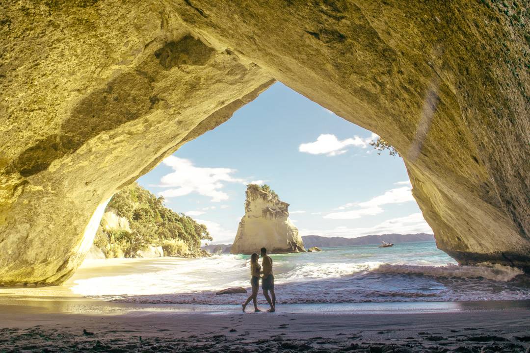 Couples at Cathedral Cove