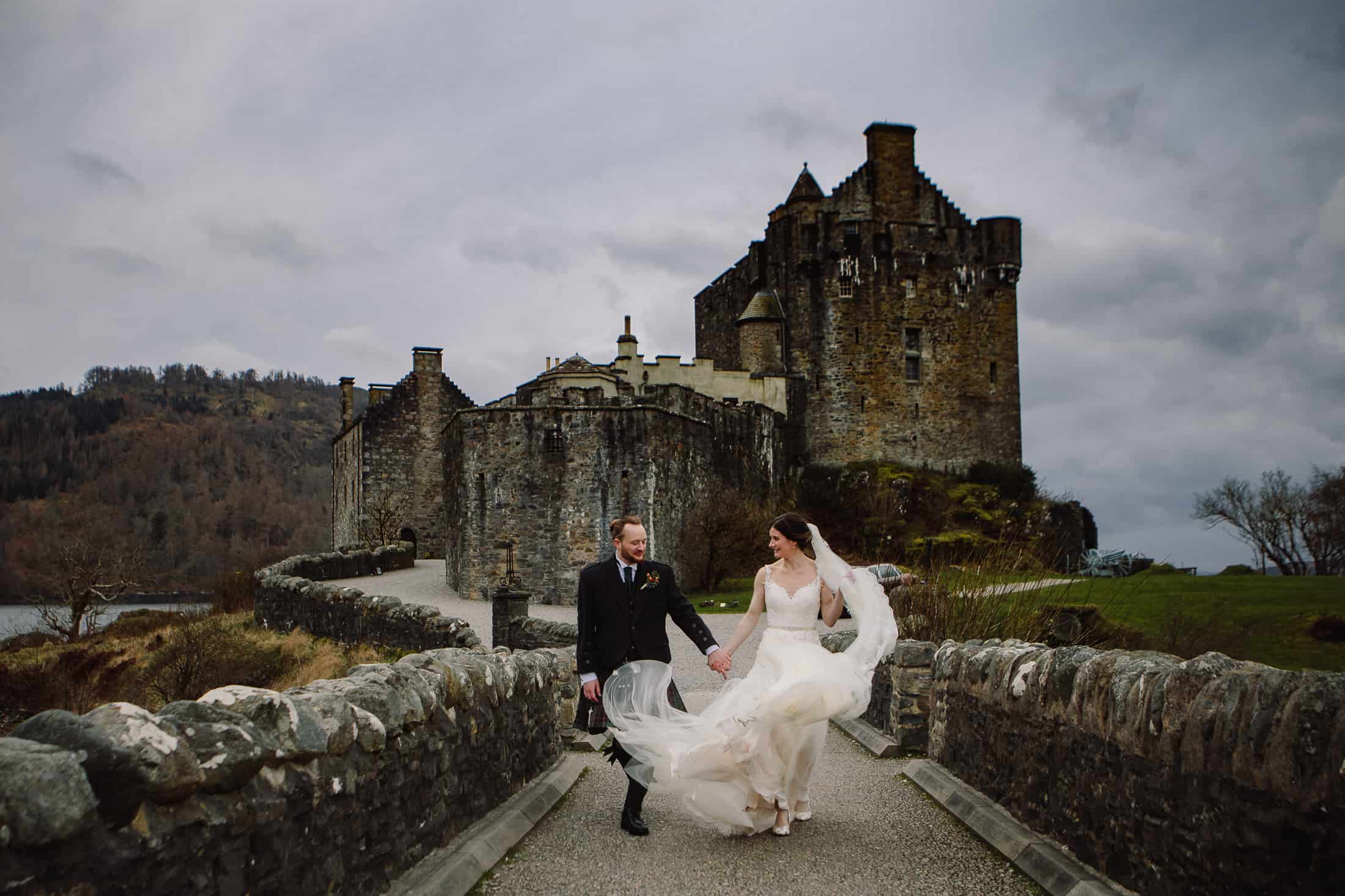 Couple at Eilean Donan Castle