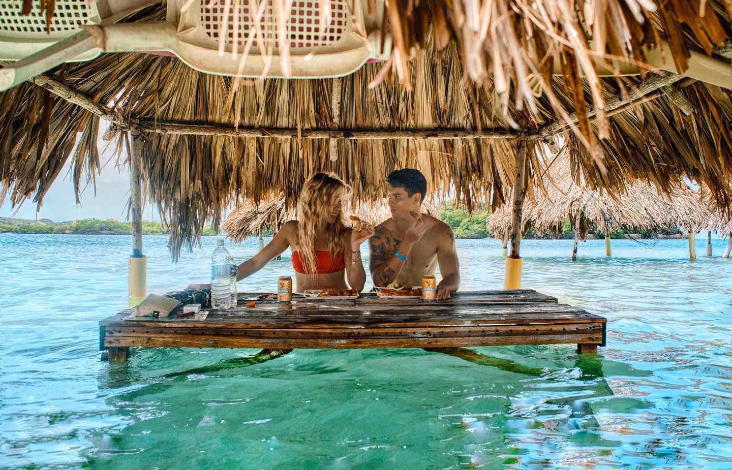 A couple relaxing in the Jamaican resort
