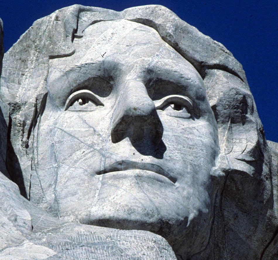 Carving of Thomas Jefferson