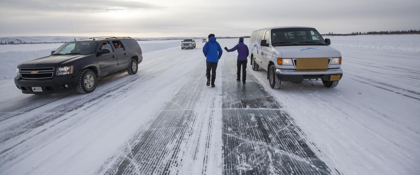 Dettah ice roads, Yellowknife