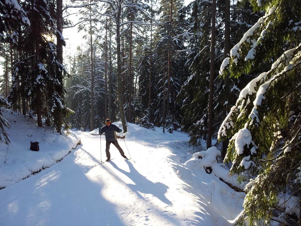 Latvia cross country skiing baltic sea