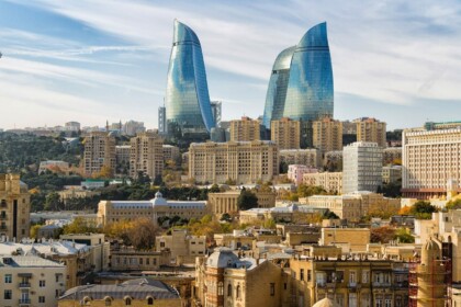 The flame towers Baku Azerbaijan