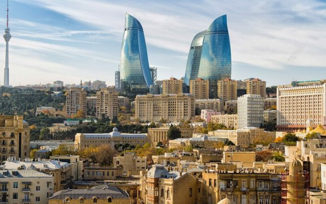 The flame towers Baku Azerbaijan