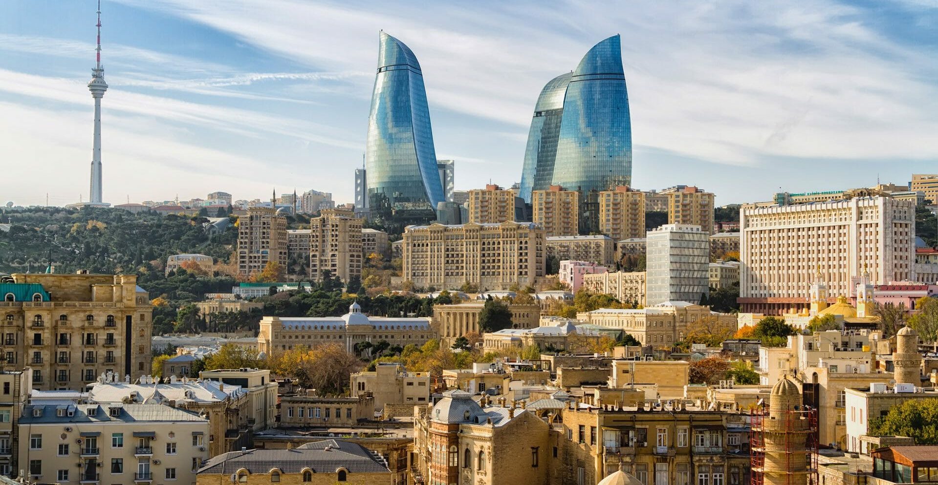The flame towers Baku Azerbaijan
