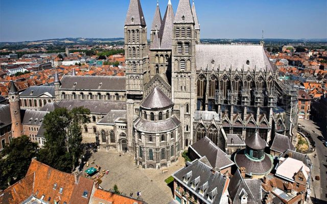 Featured Notre Dame Cathedral in Tournai, Belgium