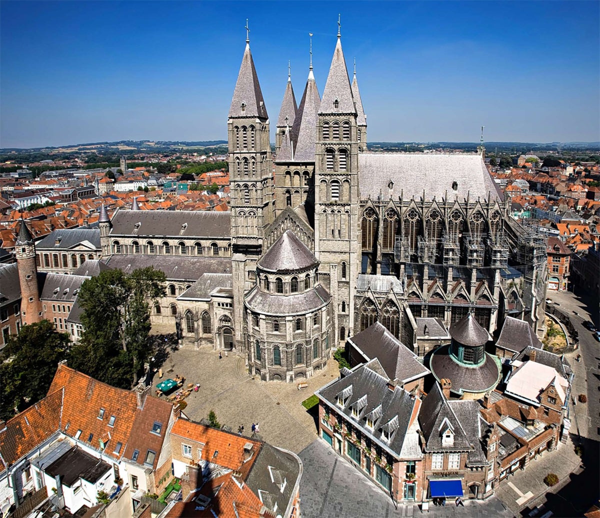 Featured Notre Dame Cathedral in Tournai, Belgium