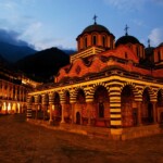Monastery at night