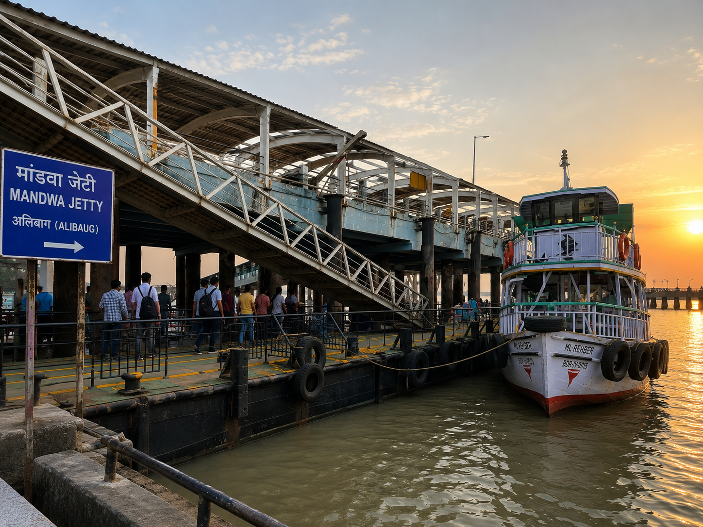 Take Mandwa Jetty to Reach Alibaug