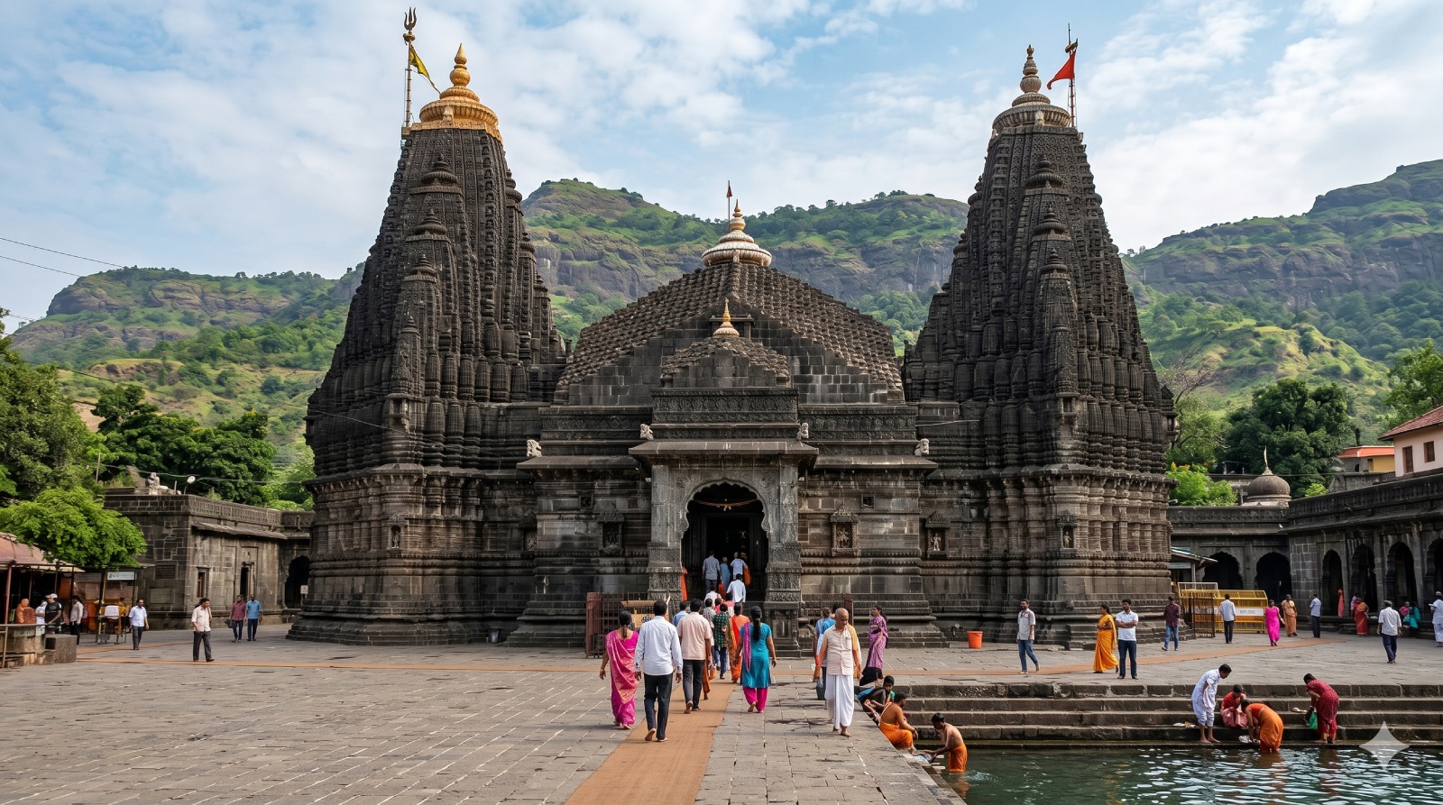 Trimbakeshwar temple premise