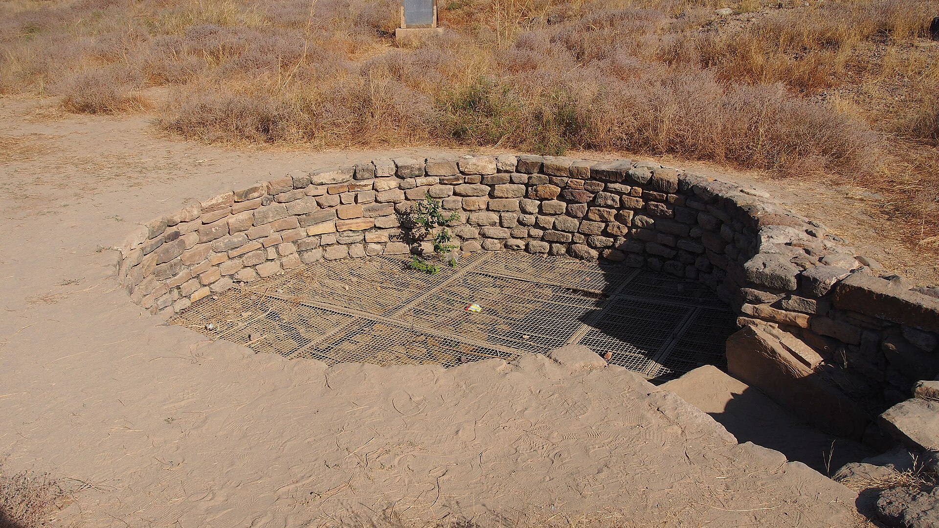 Ancient well at the Harappan city of Dholavira, Kutch