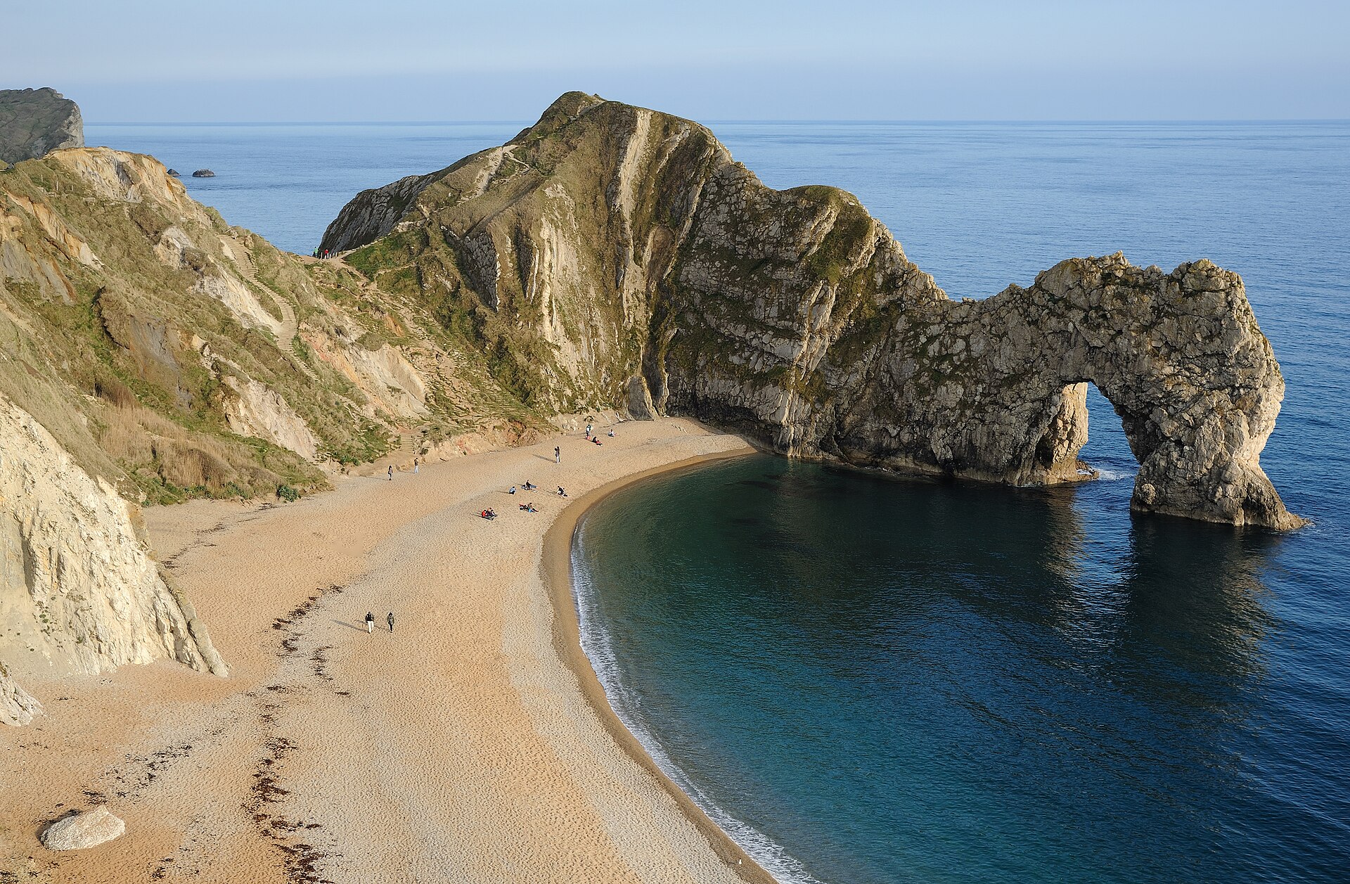 Durdle Door limestone arch on the Jurassic Coast, Dorset