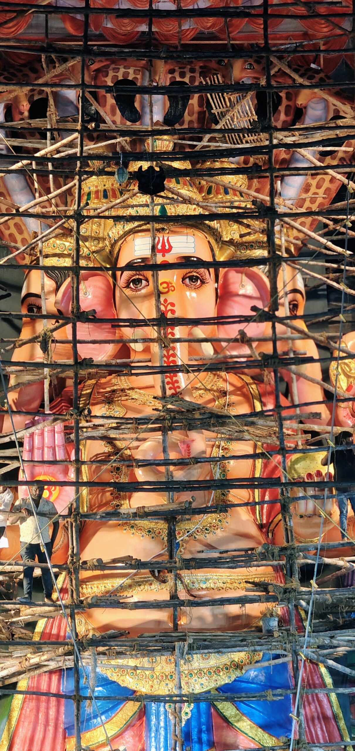 The towering Khairatabad Ganesh idol in Hyderabad