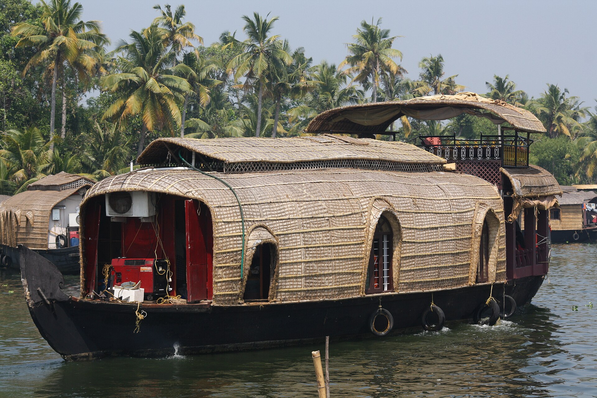 Kettuvallam houseboat on Vembanad Lake at Kumarakom, Kerala backwaters