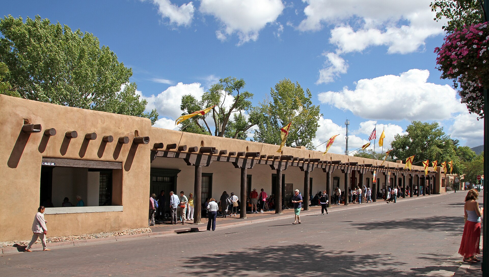 Adobe Palace of the Governors on the Santa Fe Plaza, New Mexico