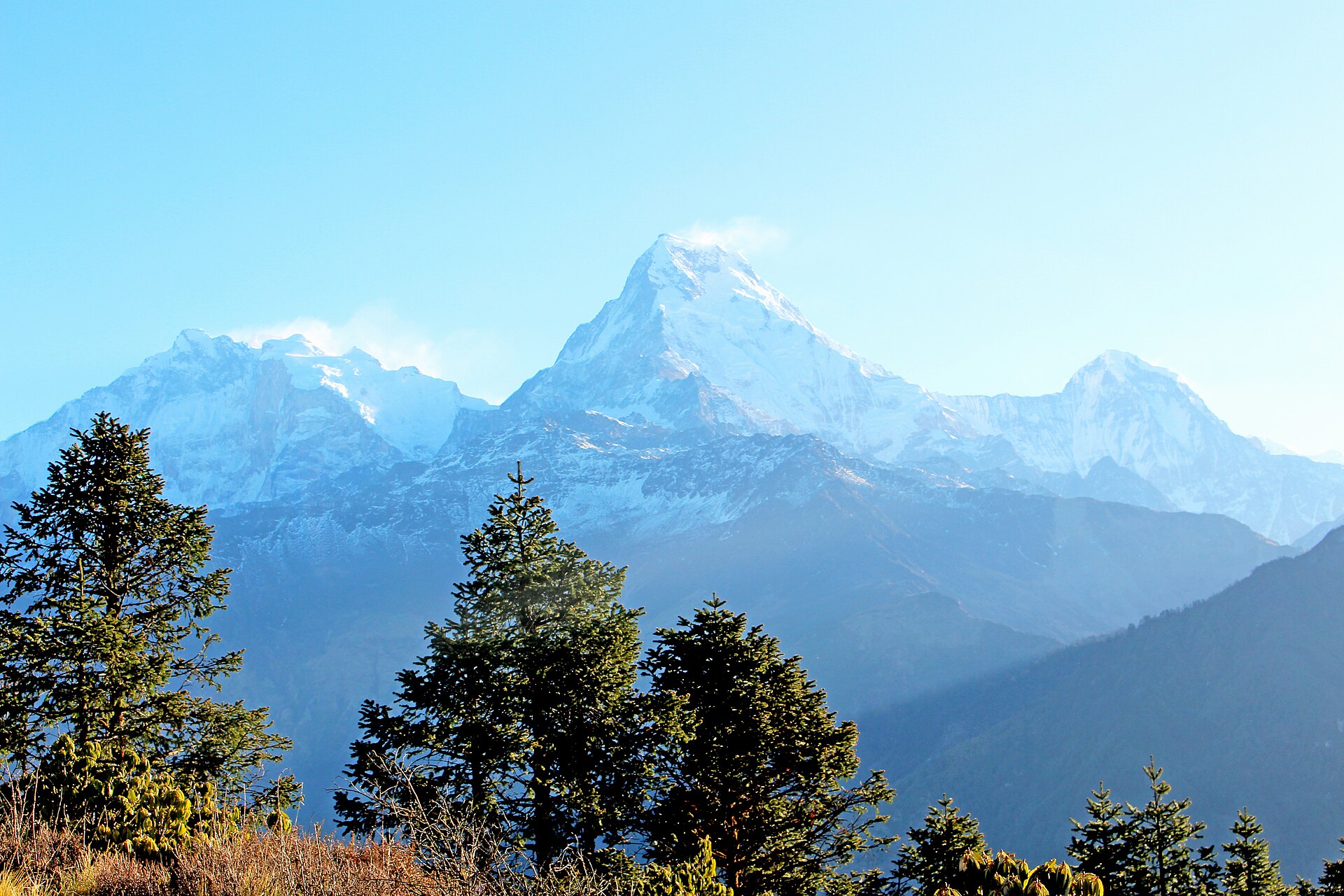Sunrise over the Annapurna range from Poon Hill, Ghorepani