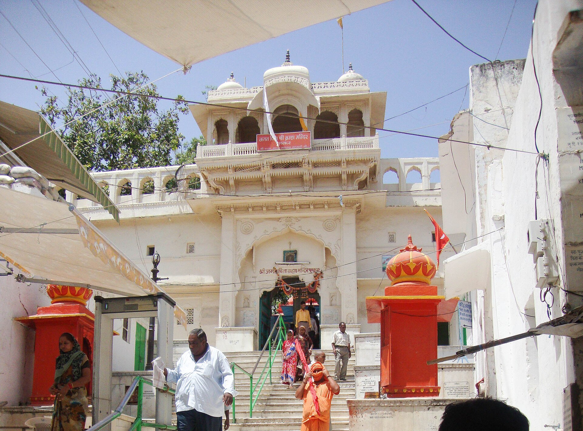 Entrance of the Brahma Temple in Pushkar, one of very few temples dedicated to Brahma
