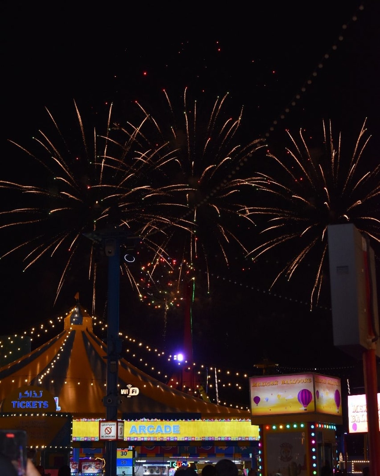 Fireworks over Global Village in Dubai, the venue for Diwali and weekend shows