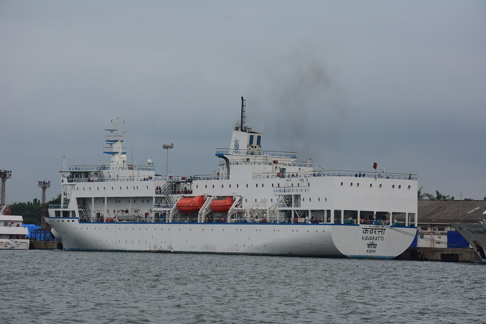 MV Kavaratti passenger ship at Kochi, which sails to the Lakshadweep islands