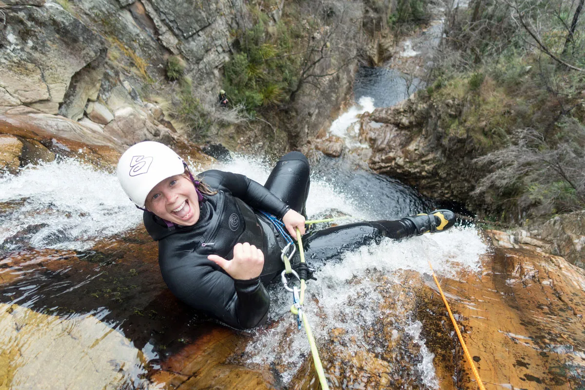 Canyoneering through the mountainside, Cradle Mountain