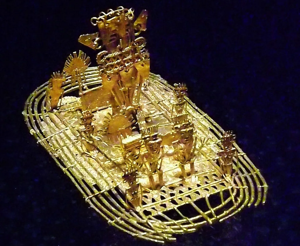 Muisca Artefact: The golden raft of Muisca tribe, Lake Guatavita
