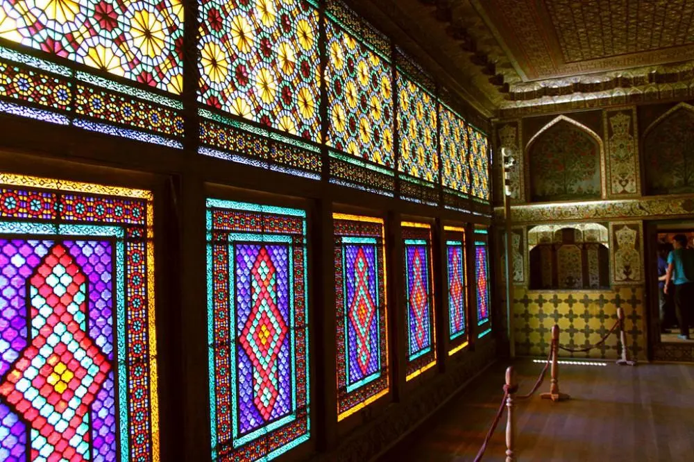 Beautiful Architecture inside the wall of Sheki and Khan's Palace